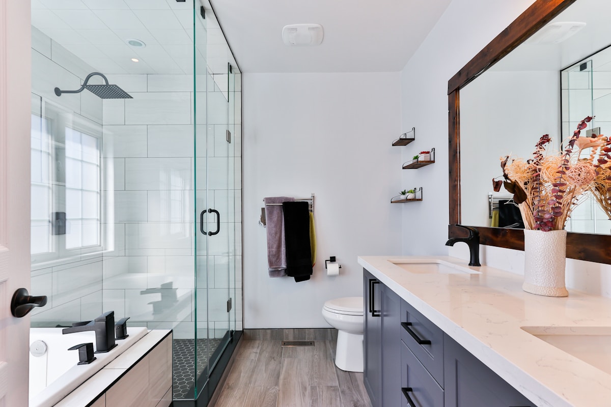 Modern bathroom fixtures